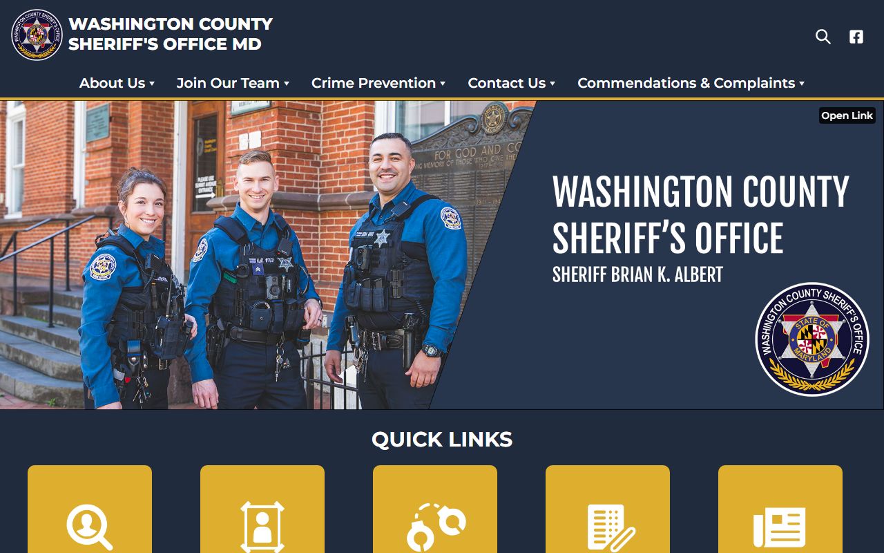 Washington County Sheriff Office for 24 hour booking records