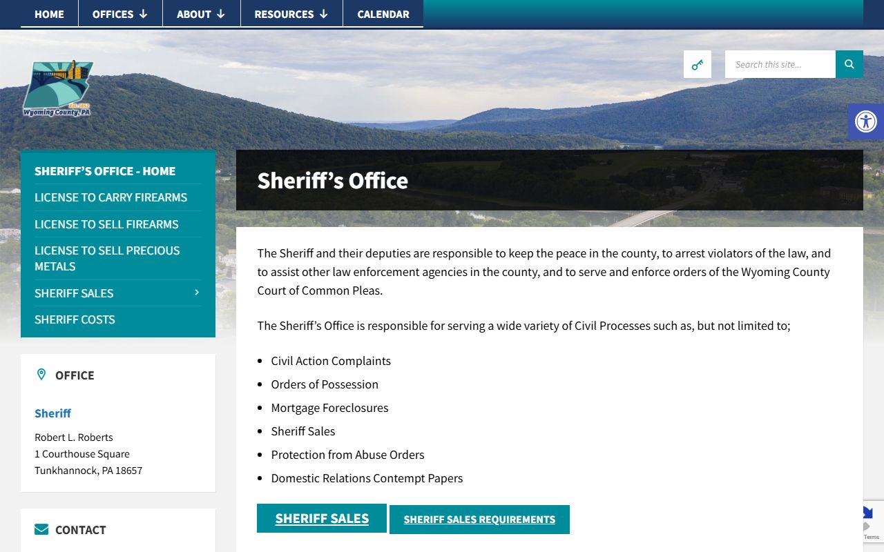 Wyoming County Sheriff's Office 24 hour booking records