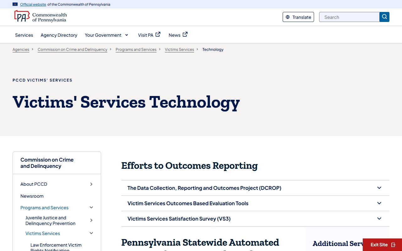 Pennsylvania SAVIN 24 hour booking notification service